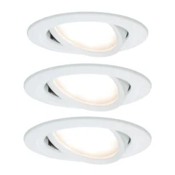 Nova LED-indbygningsspot 3 stk. drejelig, hvid^Paulmann New
