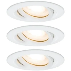 Paulmann Gang|Loftlamper>Nova LED-indbygningsspot, dæmpbar, IP65, hvid