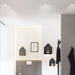 Paulmann Gang|Loftlamper>Nova LED-indbygningsspot, dæmpbar, IP65, hvid