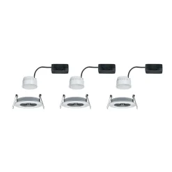 Nova LED-spot, 3 stk, runde, stive, alu^Paulmann Discount