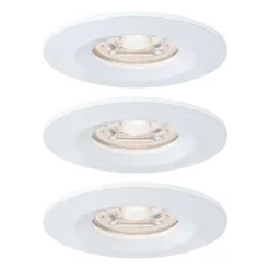 Paulmann Nova mini indb.-spot, sæt med 3 IP44 hvid