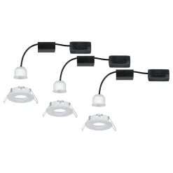 Paulmann Nova mini indb.-spot, sæt med 3 IP44 hvid