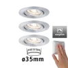 Paulmann Nova mini Plus LED easydim, 3 stk.,alu