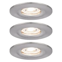 Paulmann Loftlamper|Indbygningsspots>Nova mini spot, sæt med 3 IP44 jern