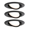 Paulmann Indbygningsspots|Spotlights>Nova Plus Coin 3 stk IP23 2.700K sort