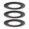 Paulmann Loftlamper|Indbygningsspots>Nova Plus Coin 3 stk IP44 2.700K sort