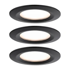 Paulmann Loftlamper|Indbygningsspots>Nova Plus Coin 3 stk IP44 2.700K sort