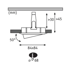 Paulmann Nova Plus LED-spot, 3 stk, kantet, alu
