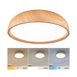 Paulmann Oka LED-loftlampe IP44 CCT trælook