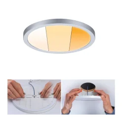 Paulmann Loftlamper|Indbygningsspots>panel Areo dim to warm rund krom 17,5 cm