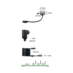 Plug & Shine Indbygningsspot Gulv 3 RGBW ZigBee^Paulmann Hot