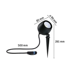 Plug & Shine LED-spot Kikolo jordspyd, ZigBee, RGBW^Paulmann Outlet