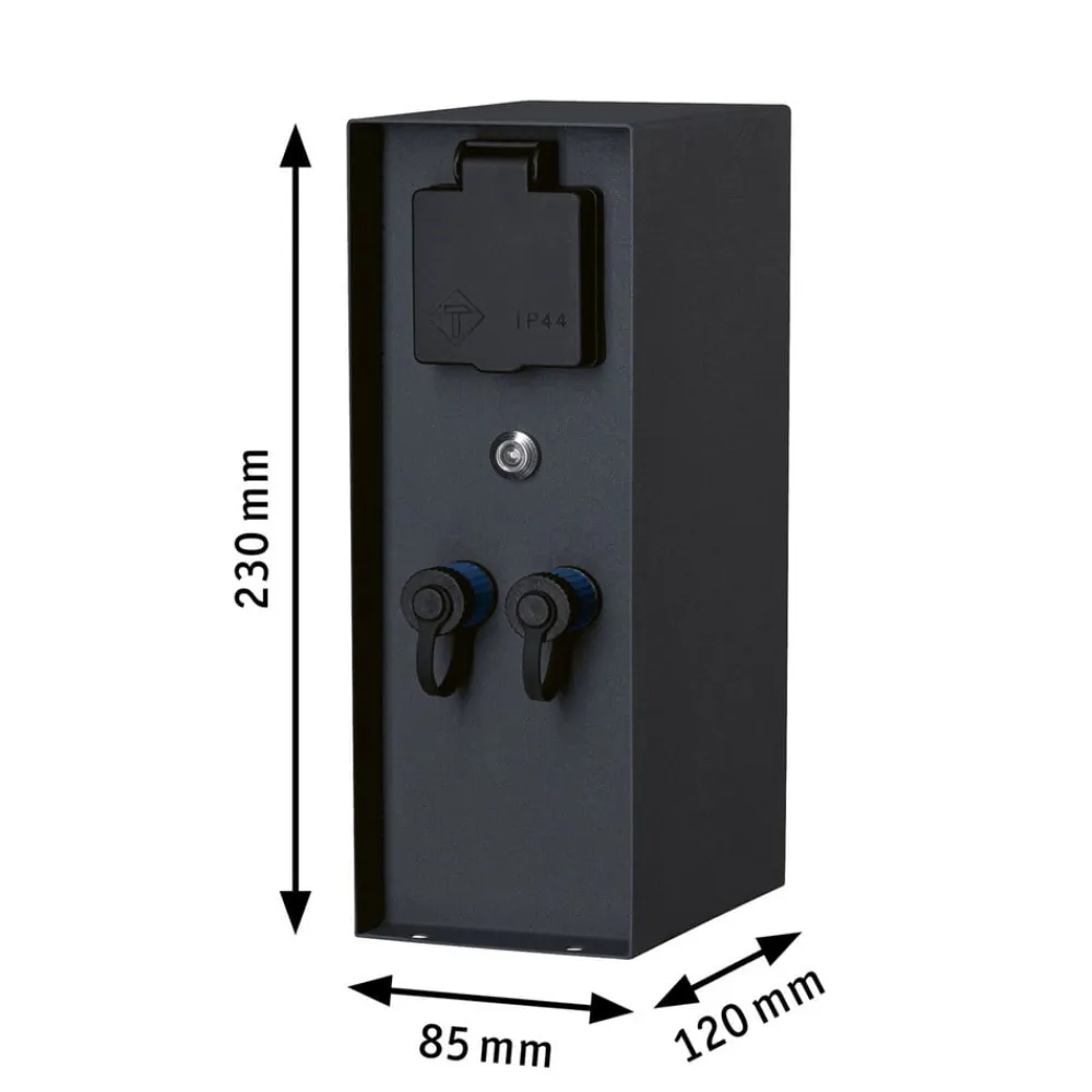 Paulmann Stikkontaktsøjler>Plug & Shine stikdåse søjle Rio Sensor