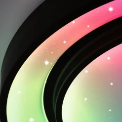 Rainbow Ø37cm sort fjernbetjent stjernedekoration RGBW^Paulmann Hot