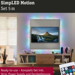 SimpLED Motion LED-stripsæt, 5 m fjernbetjening RGB^Paulmann Outlet