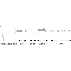SimpLED stripe-sæt, 28 W, RGB, 10 m^Paulmann Sale