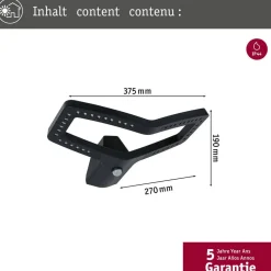 Paulmann Smart væglampe Alara, RGBW antracit IP44