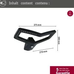 Smart væglampe Alara, CCT, antracit IP44^Paulmann Outlet