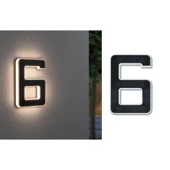 Paulmann solcelledrevet LED-husnummer 6