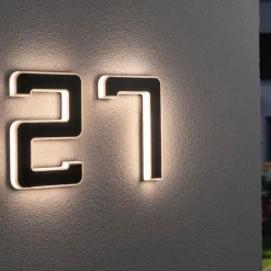 solcelledrevet LED-husnummer 9^Paulmann Online