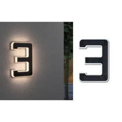 solcelledrevet LED-husnummer 3^Paulmann Hot