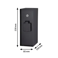 Paulmann stikdåse søjle Rio 3-bande skumringssensor