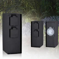 Paulmann Stikkontaktsøjler>stikkontakt søjle Rio 2-bånds timer