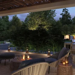 Paulmann Sokkellamper>Timba-sokkelampe med træ, højde 40 cm