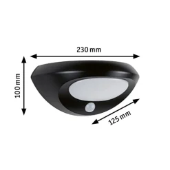 udendørs LED-væglampe Sorova, sensor, antracit^Paulmann Clearance