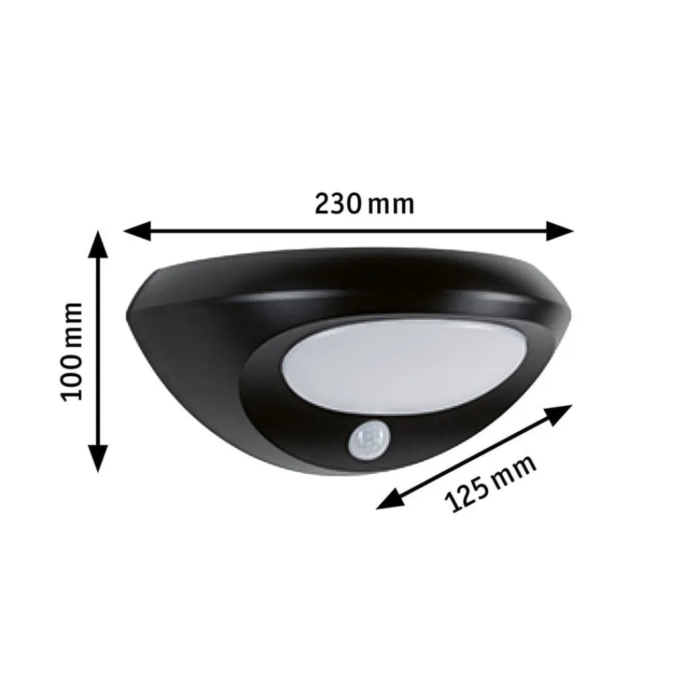 udendørs LED-væglampe Sorova, sensor, antracit^Paulmann Clearance