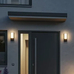 Paulmann Væglampe Med Sensor|Væglamper>udendørs LED-væglampe Bonnie, aluminium, antracit, sensor