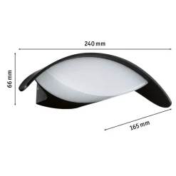 udendørs LED-væglampe Mesana, antracit 24 cm aluminium IP44^Paulmann Clearance