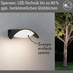 udendørs LED-væglampe Mesana, antracit 24 cm aluminium IP44^Paulmann Clearance