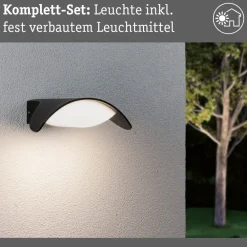 udendørs LED-væglampe Mesana, antracit 24 cm aluminium IP44^Paulmann Clearance