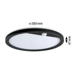 Paulmann udendørs LED-væglampe Lamina, sort, sensor, IP44