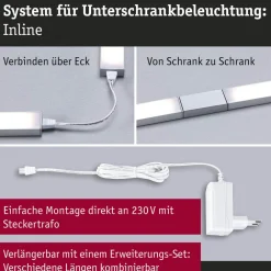 underskabslampe Inline 2-startsæt krom 55 cm 830^Paulmann Hot