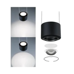 URail Aldan LED-pendel 4.000 K sort^Paulmann Online