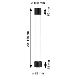 URail Aldan LED-pendel 4.000 K sort^Paulmann Online