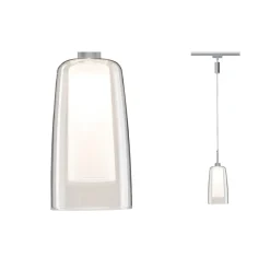 Paulmann Skinnesystem>URail Arido LED-pendellampe, mat krom