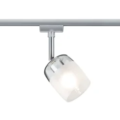 URail Blossom spot, krom/klar/satineret^Paulmann Discount