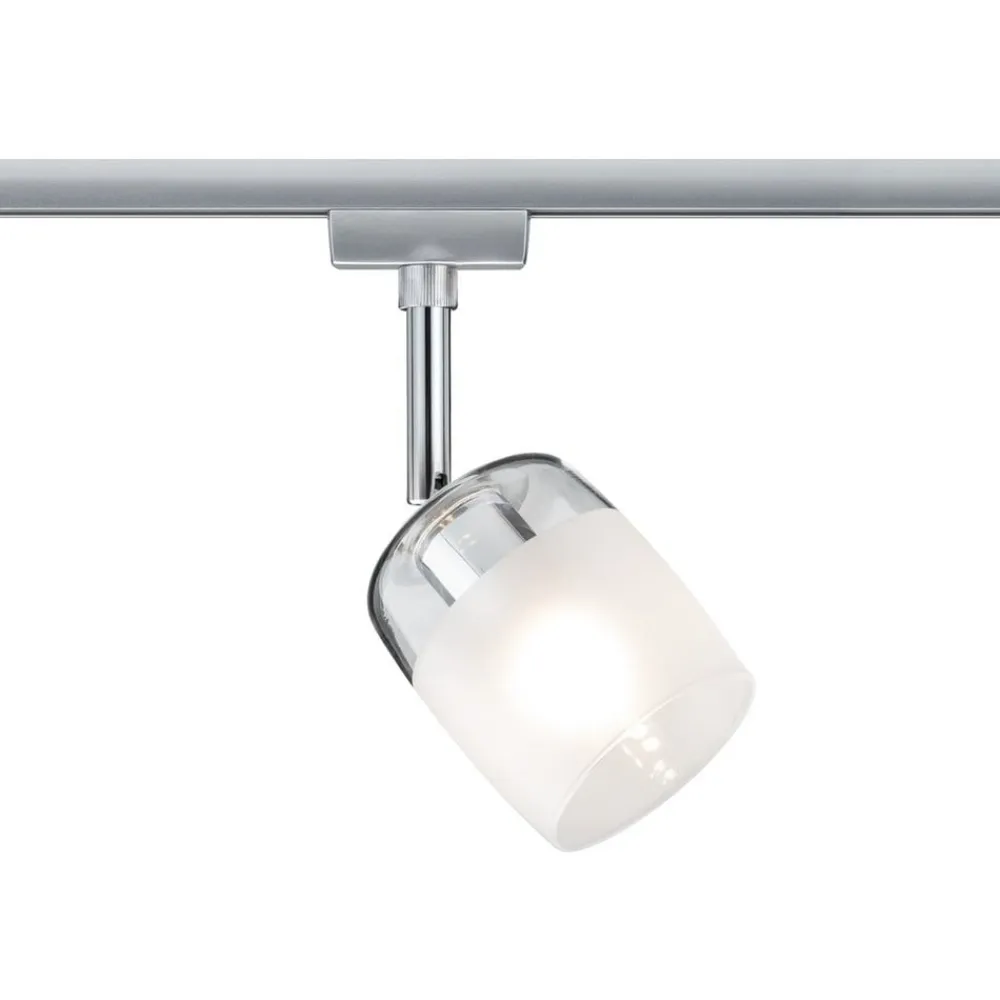 URail Blossom spot, krom/klar/satineret^Paulmann Discount