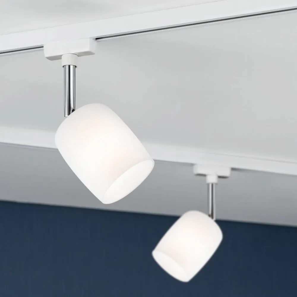 URail Blossom spot, hvidt, satineret glas^Paulmann New