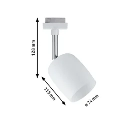 URail Blossom spot, hvidt, satineret glas^Paulmann New