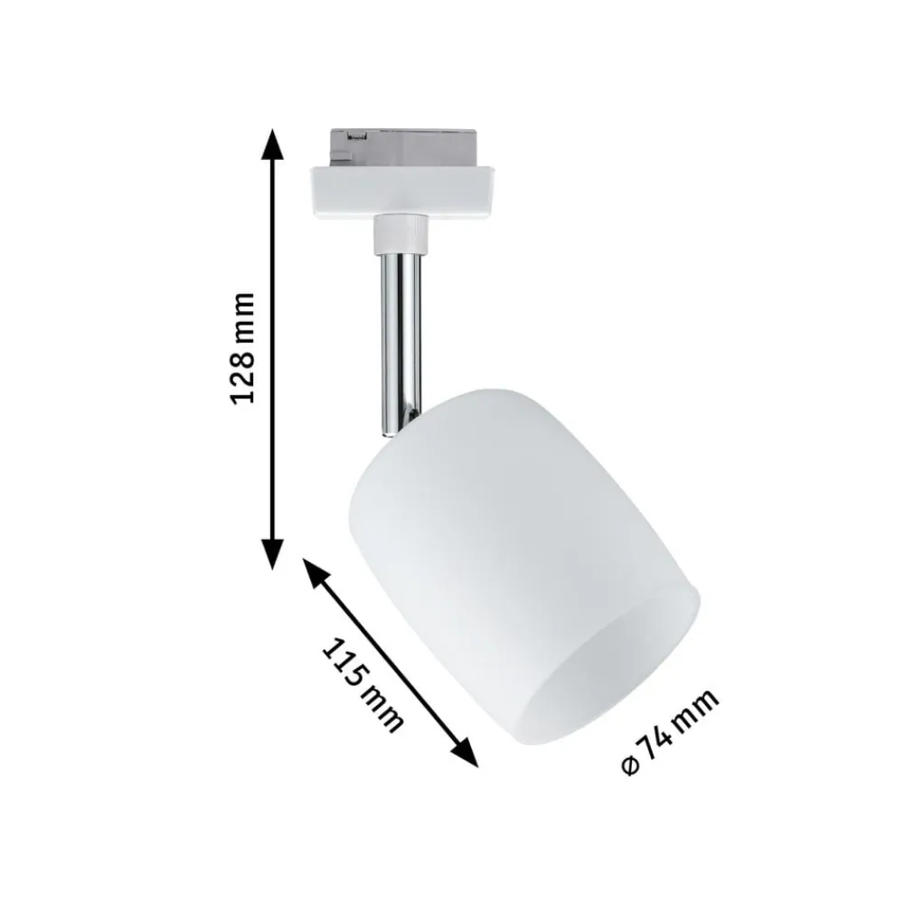 URail Blossom spot, hvidt, satineret glas^Paulmann New