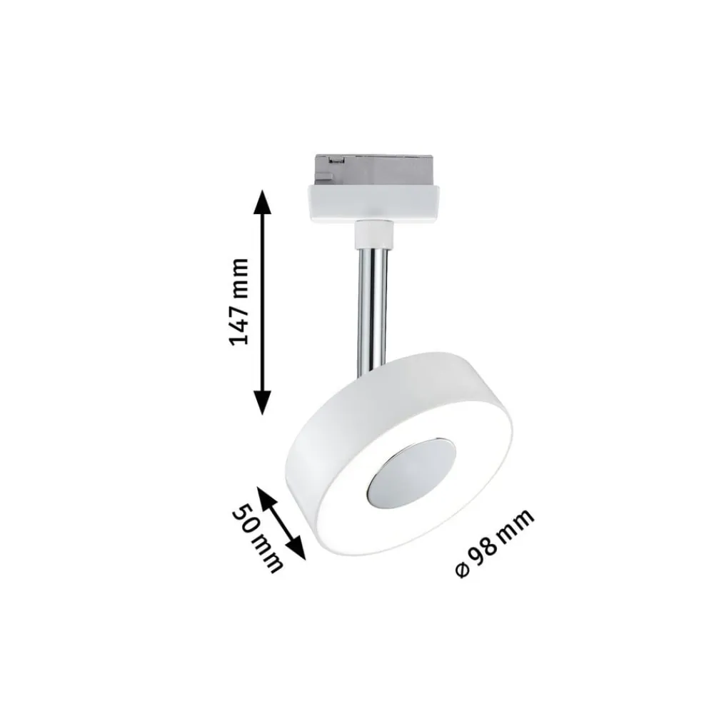 Paulmann Arbejdsrum/Kontor|Skinnesystem>URail Circle LED-spot, rundt, i hvidt