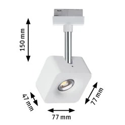 URail Cube LED-spot, dæmpes 2.700 K hvidt^Paulmann