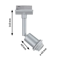 URail DecoSystems spotlight E14, mat krom^Paulmann Hot