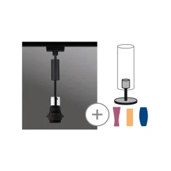 Paulmann Skinnesystem>URail 2Easy Basic hængelampe, mat sort