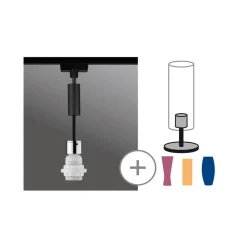 Paulmann Skinnesystem>URail 2Easy Basic hængelampe, mat sort