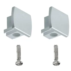 URail endekappe 2er sæt krom mat^Paulmann